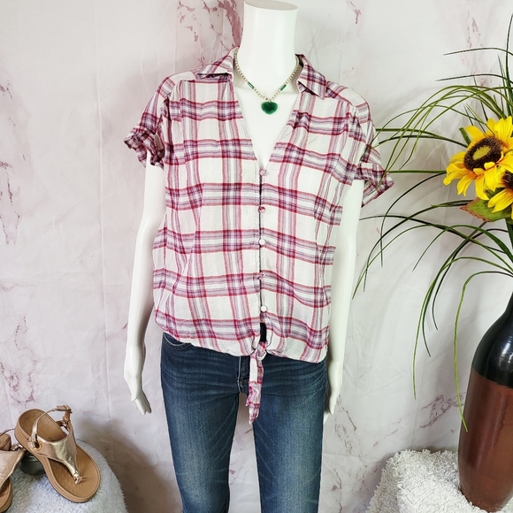 Paige Check Top - Picture 2 of 6